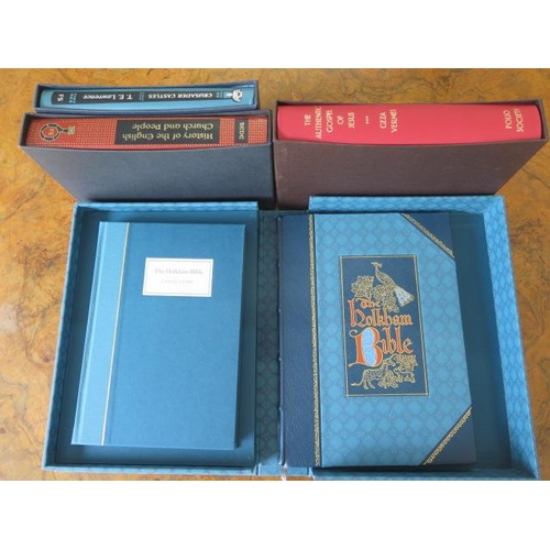 882 - A boxed Folio Society edition of The Holkham Bible 1481/1750, The Authentic Gospel of Jesus Geza Ver... 