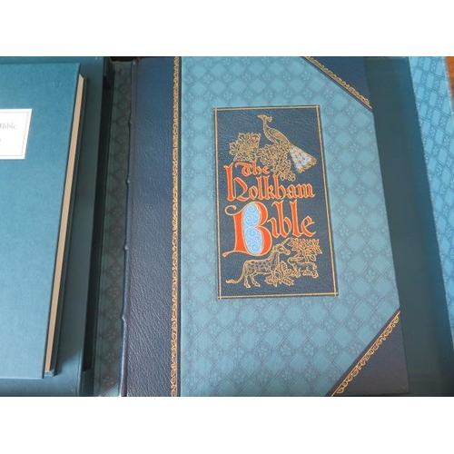 882 - A boxed Folio Society edition of The Holkham Bible 1481/1750, The Authentic Gospel of Jesus Geza Ver... 