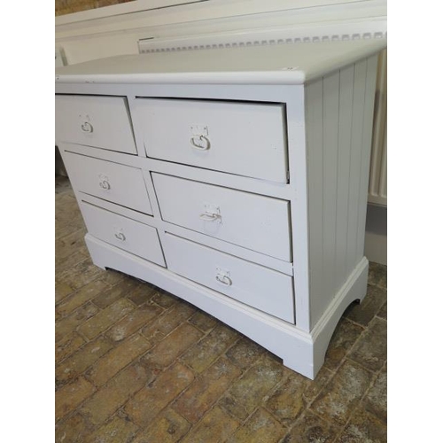 15 - A John Lewis painted chest of drawers, 122cm wide x 90cm tall