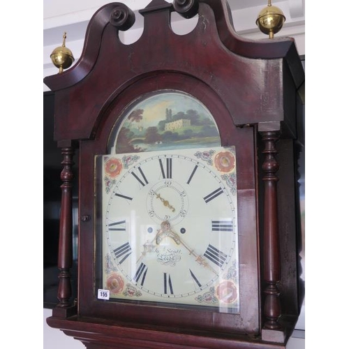 160 - An 8 day longcase clock by Jos Scott of Leeds, circa 1844, 14
