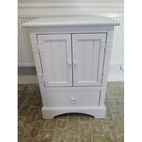 17 - A John Lewis painted side cabinet, 90cm tall x 64cm wide