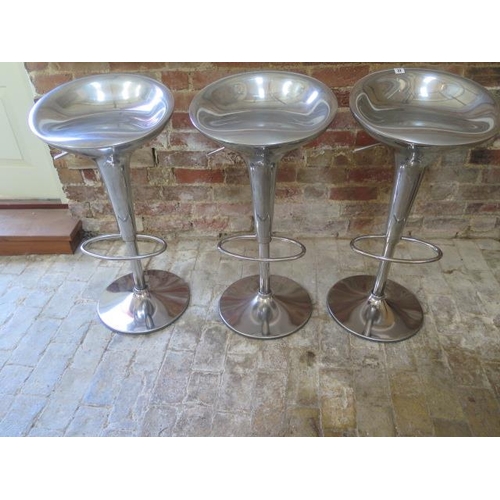 22 - 3 Magis Bombo aluminium bar stools designed by Stefano Giovanni