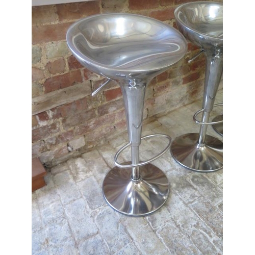 22 - 3 Magis Bombo aluminium bar stools designed by Stefano Giovanni