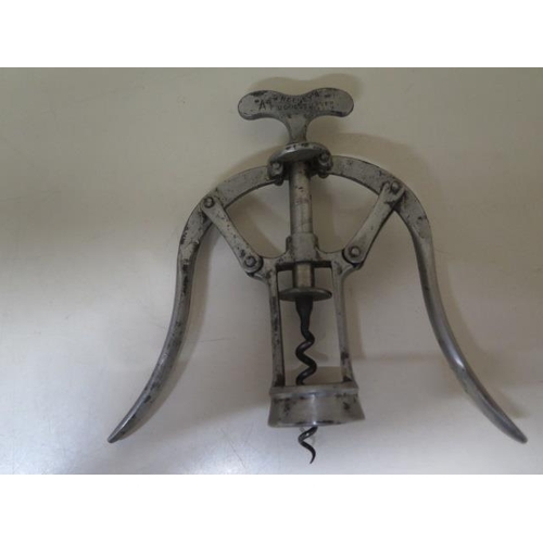 304 - A Heeley's A1 double lever corkscrew, 16cm tall