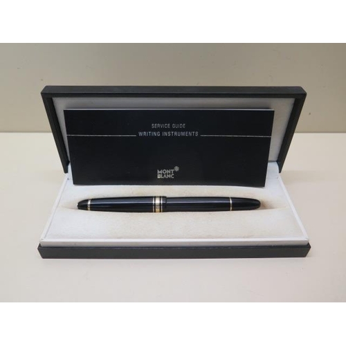 313 - A boxed Mont Blanc ballboint pen with instructions, some wear to interior of box, needs a new cartri... 