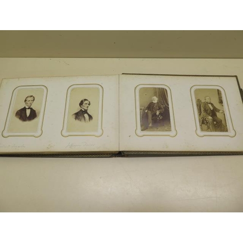 324 - A Victorian photograph album of named famous people including Prince Albert, President Lincoln, Sir ... 