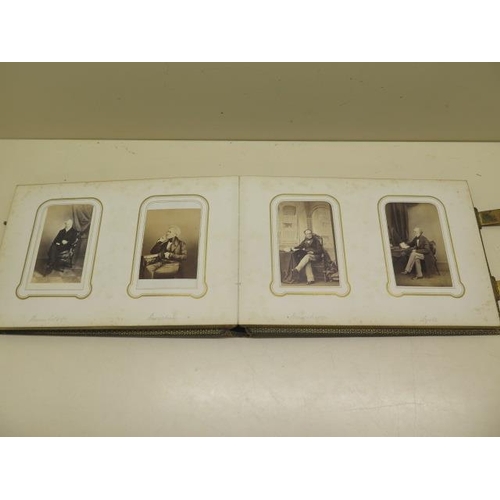 324 - A Victorian photograph album of named famous people including Prince Albert, President Lincoln, Sir ... 