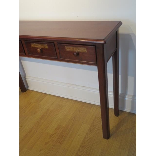 40 - A new mahogany 4 drawer Apothecary style hall / side table, made by a local craftsman to a high stan... 