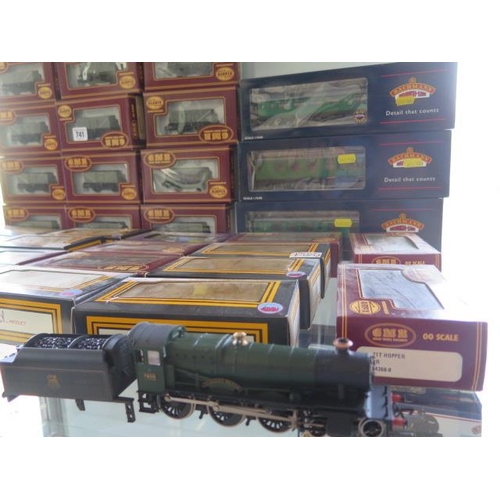 741 - A collection of 33 Airfix, Bachmann Branch line and Dapol 00 gauge rolling stock, all boxed, and an ... 