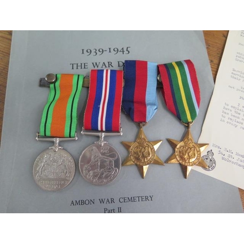 750 - WWII R.A.F group of 4 dress medals and accompanying copies of paperwork to Sqn ldr Albert Cyril Monk... 