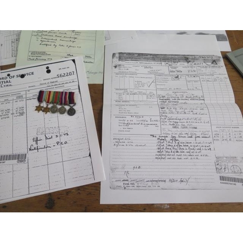 750 - WWII R.A.F group of 4 dress medals and accompanying copies of paperwork to Sqn ldr Albert Cyril Monk... 