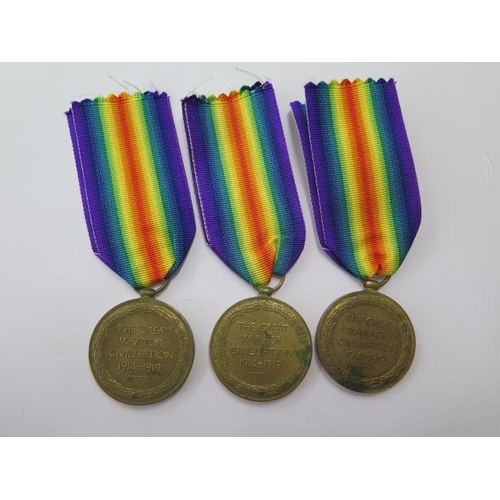 754 - Three WWI Civilianisation medals to 210050 Pte S Cuncliffe W Rid R, 352905 Buf WD Parker RA and 2927... 