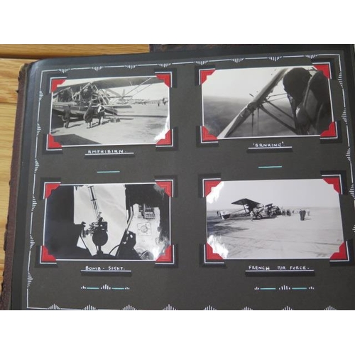 756 - Two R.A.F photo albums with travels throughout Egypt Amman and Petra with photographs of RAF planes ... 