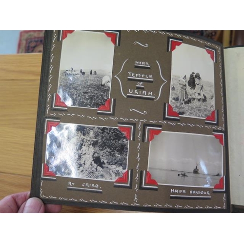 756 - Two R.A.F photo albums with travels throughout Egypt Amman and Petra with photographs of RAF planes ... 