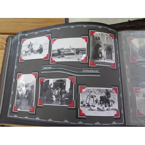 756 - Two R.A.F photo albums with travels throughout Egypt Amman and Petra with photographs of RAF planes ... 