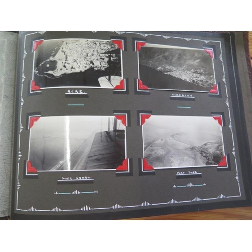 756 - Two R.A.F photo albums with travels throughout Egypt Amman and Petra with photographs of RAF planes ... 