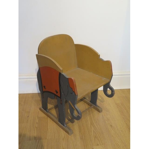 67 - A child's elephant chair, 52cm tall, removed from a Country Manor House