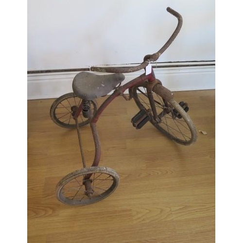 761 - A vintage child's New Hudson tricycle for restoration, removed from a Country Manor House