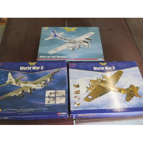 766 - 3 Boxed Corgi diecast models, model numbers AA33301 B-17 Flying Fortress Memphis Belle 1:72, AA33303... 