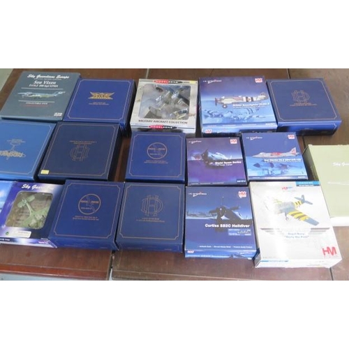 774 - A collection of 17 boxed diecast Aircraft Oxford Airspeed, ModelZone, HM Hobbymaster Sky Guardian an... 