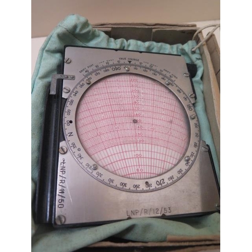 802 - A P-12 RAF compass, an Air Speed calculator MK11A, a Navigational computer MK 111H, a part circular ... 