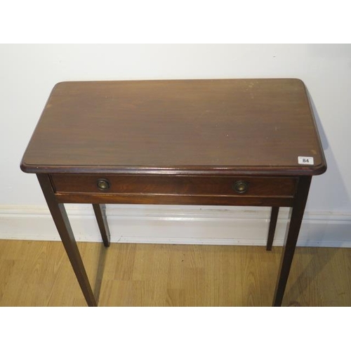 84 - A mahogany single drawer hall / side table, 72cm tall x 68cm x 36cm