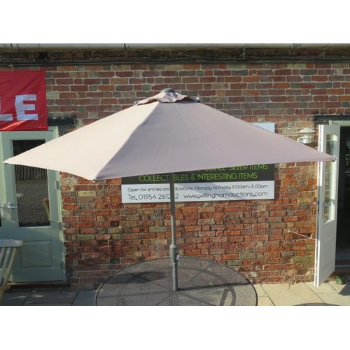 48 - A new boxed Four Seasons high quality taupe 250cm tilting parasol, free postage on this item (UK mai... 