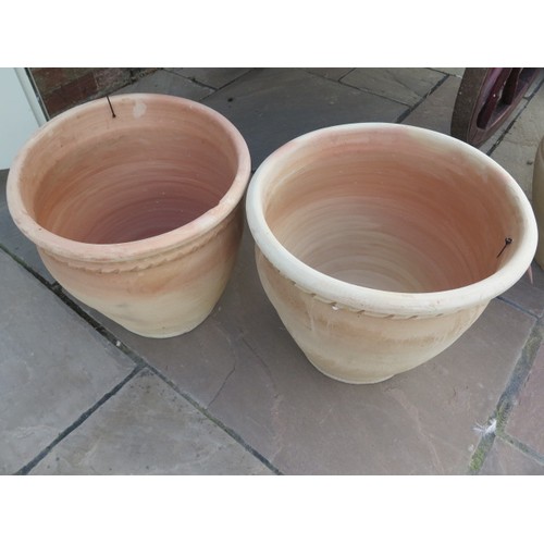 40 - A pair of frost proof Hara garden planters, 38cm tall