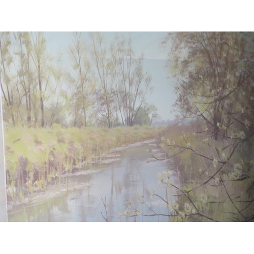 197 - Anthony Day, gouache, April Water 1981, frame size 63cm x 83cm