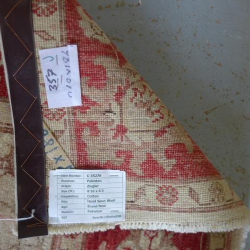 201 - A Ziegler hand knotted woollen rug 8'10