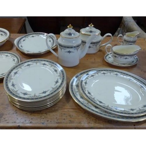 247 - An extensive Minton Grasmere fine bone china dinner service to include two lidded tureens, coffee an... 