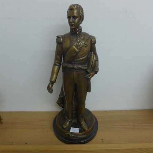 250 - A bronze figure of the Duke of Wellington after CH Masse - Height 45cm