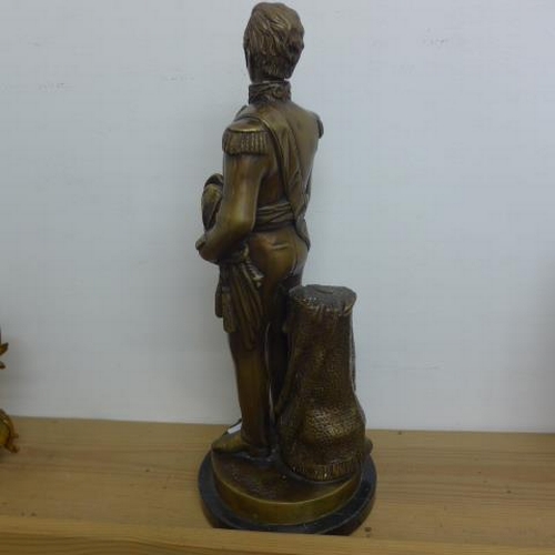 250 - A bronze figure of the Duke of Wellington after CH Masse - Height 45cm