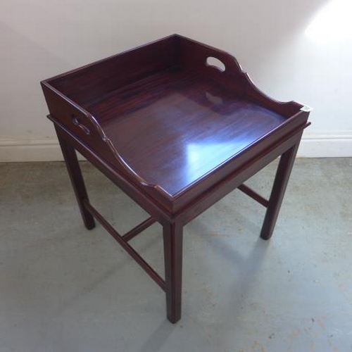 70 - A modern Butlers mahogany tray table - Height 58cm x 47cm x 51cm - in polished condition