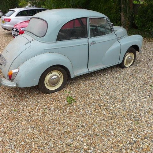 18 - A vintage 1966 Morris Minor 1000 two door petrol 1098cc car, reg EVE285D in barn find condition - to... 