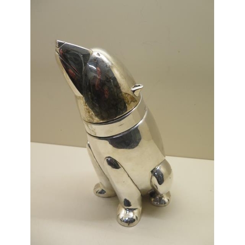 517 - A plated novelty Polar Bear cocktail shaker - Height 26cm