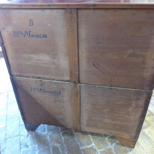15 - A 19th century mahogany two part campaign chest with brass fittings - Height 101cm x 92cm x 50cm - p... 