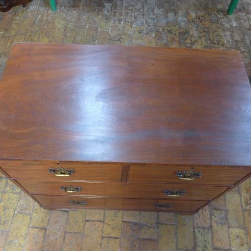 5 - A 19th century mahogany four drawer chest - Height 85cm x 94cm x 52cm