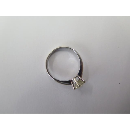 424 - An 18ct white gold solitaire diamond ring, approx 0.50 ct, size K/L, approx 2.2 grams, some small ma... 