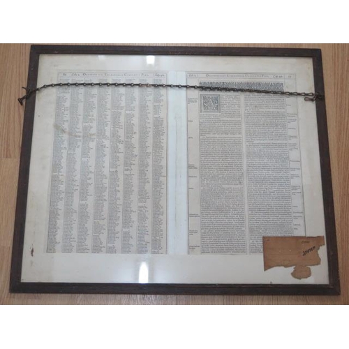 152 - A John Speede coloured map of The West Riding of Yorkshire in a double sided frame, frame size 52cm ... 