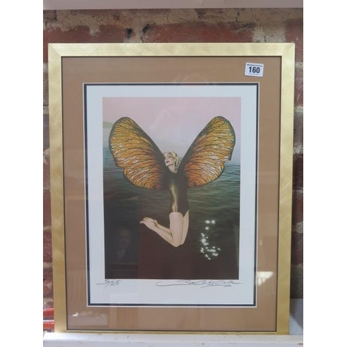 160 - Bob Carlos Clarke (Irish b. 1950) A framed and glazed black and white photographic print - Butterfly... 