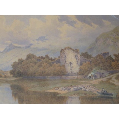 170 - James MacCulloch RSW - Died 1915 - A large watercolour Highland landscape titled Inverlochy Castle -... 