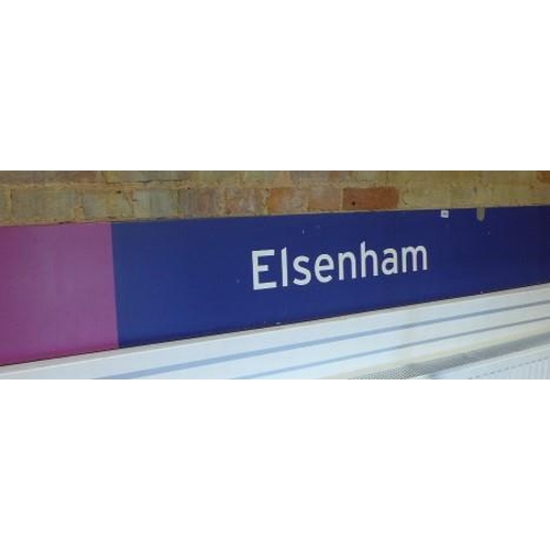 218 - A metal Elsenham Station sign - 30cm x 210cm