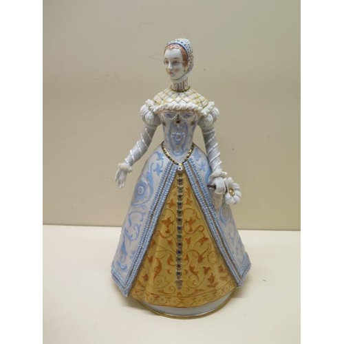 220 - A Sitzendorf figure depicting Catherine Medici wife of King Henry II - Height 28cm - in good conditi... 