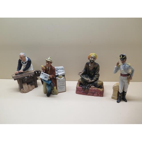 226 - Four Royal Doulton figures - Stop Press HN 2683, The Carpenter HN 2678, Mendicant HN 1365 and Mornin... 