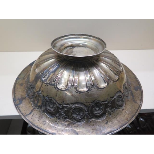 336 - A large Portuguese silver ewer jug - Height 47cm - and matching bowl - Height 14cm x Diameter 46cm -... 