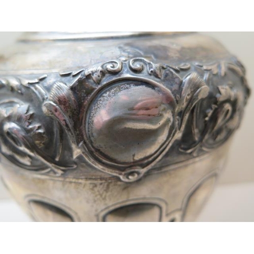 336 - A large Portuguese silver ewer jug - Height 47cm - and matching bowl - Height 14cm x Diameter 46cm -... 