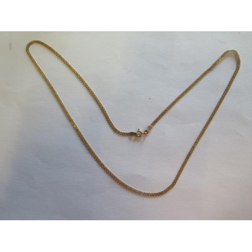 454 - An 18ct gold fancy chain necklace - length 56cm - approx weight 3 grams