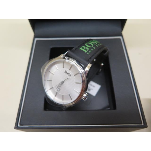 557 - A Gents Hugo Boss quartz golfing Hole in One Club wristwatch - unworn with box and papers - Limited ... 