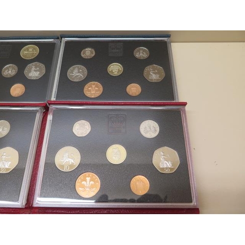 607 - Six Royal Mint coin presentation packs - 2 x 1987, 1988, 2 x 1989 and 1991 also a 1990 silver proof ... 